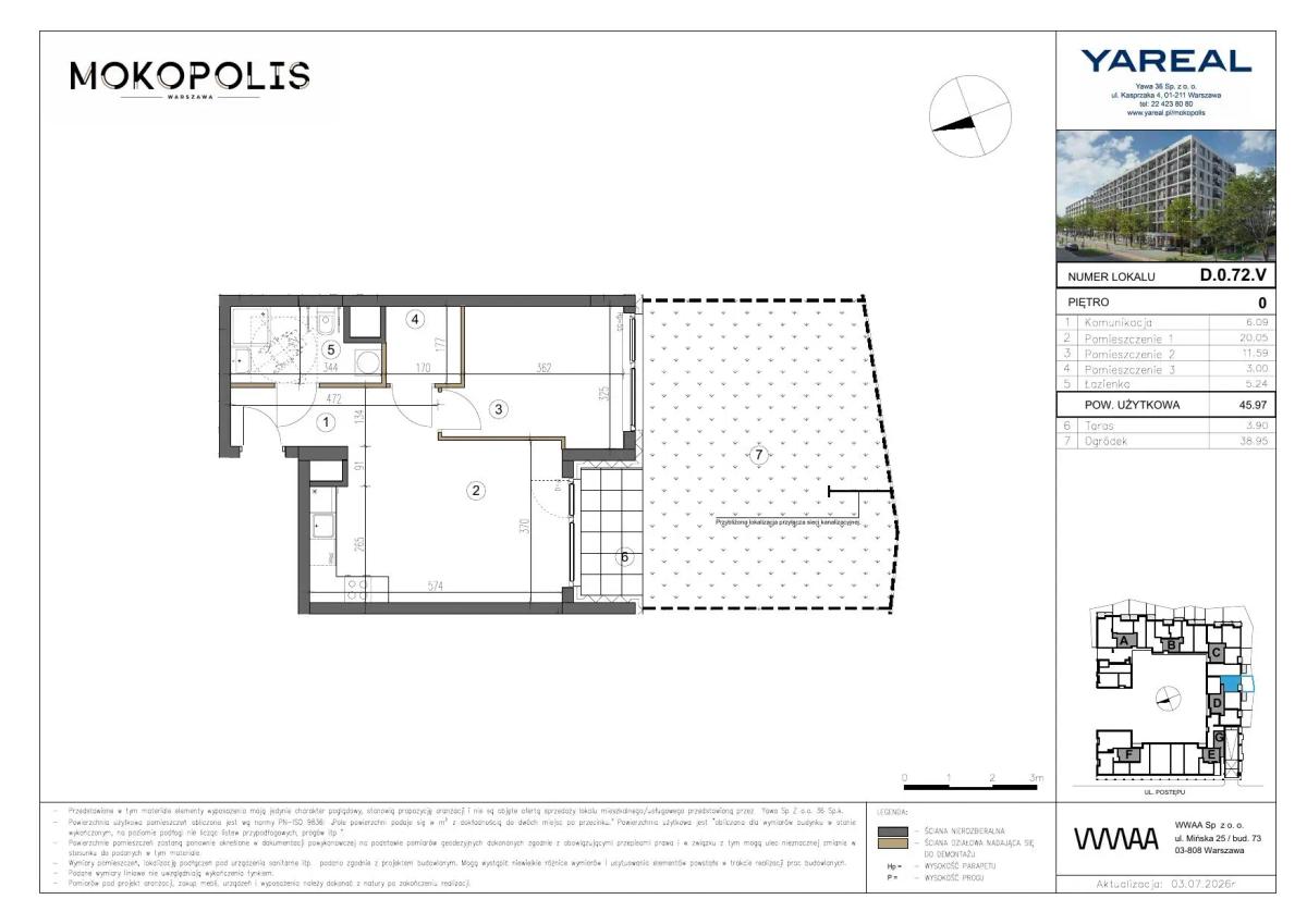2 кімнат · 46 m² · Поверх 0 · Квартира D.0.72.V