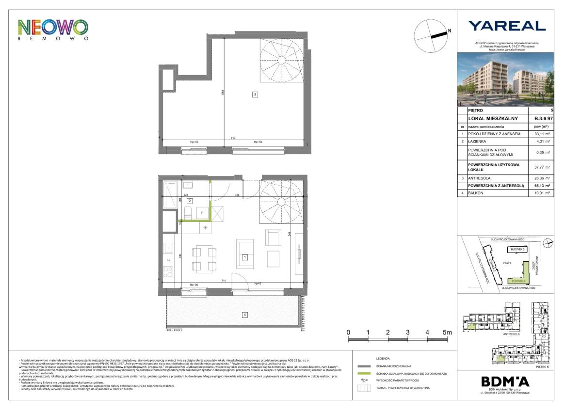 1 комната · 66 m² · Этаж 5 · Квартира B.3.6.97
