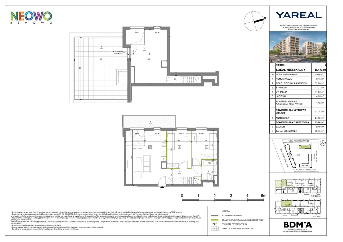 3 комнаты · 94,9 m² · Этаж 5 · Квартира D.1.6.50