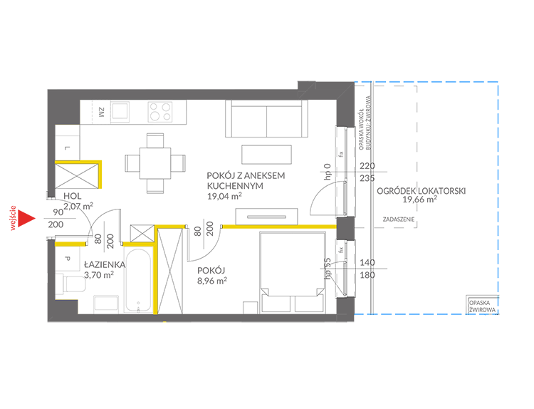 2 кімнат · 33,8 m² · Поверх 0 · Квартира 71