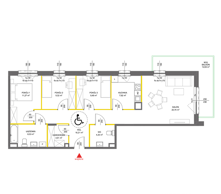4 кімнат · 89,2 m² · Поверх 2 · Квартира 35