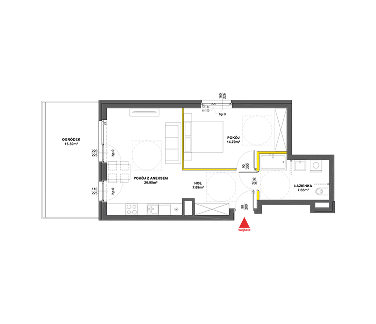2 pokoje · 51 m² · Piętro 0 · Lokal 26