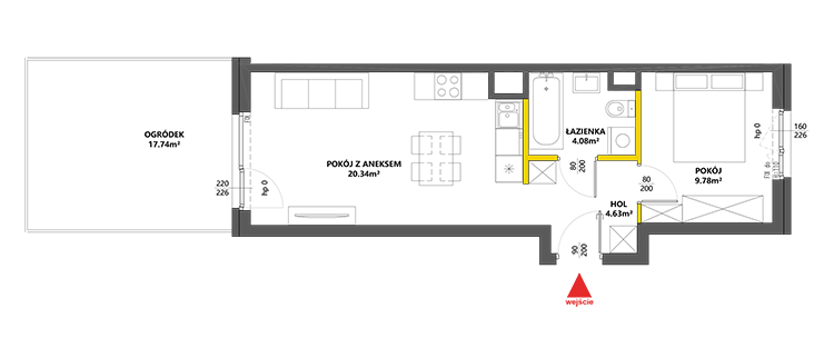 2 комнаты · 38,8 m² · Этаж 0 · Квартира 50