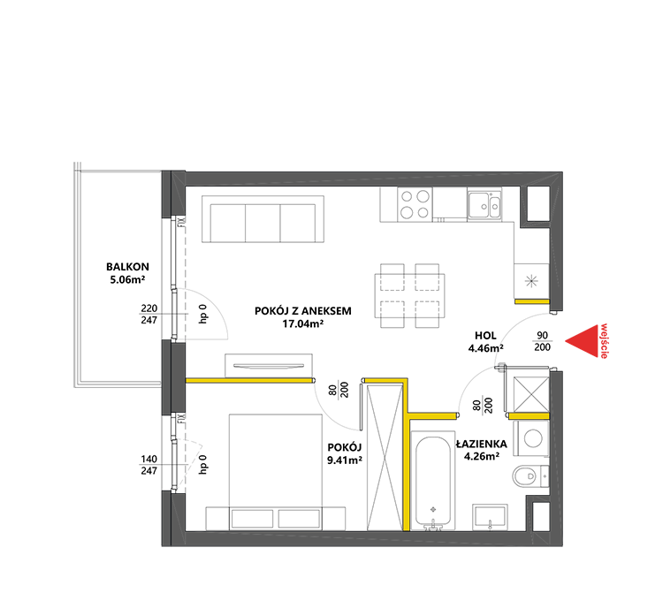 2 комнаты · 35,2 m² · Этаж 6 · Квартира 48