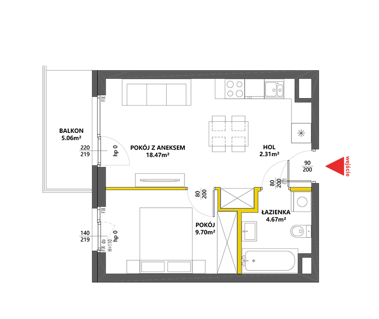 2 комнаты · 35,2 m² · Этаж 3 · Квартира 36