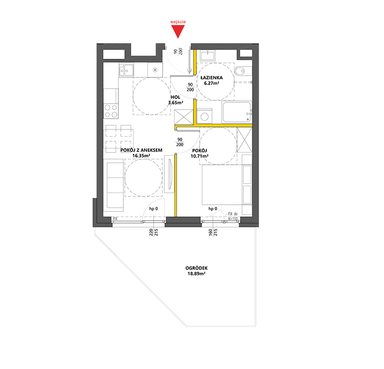 2 комнаты · 37 m² · Этаж 0 · Квартира 47