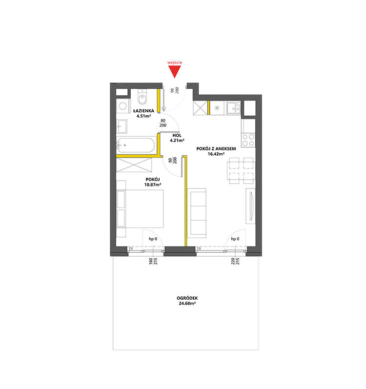 2 комнаты · 36 m² · Этаж 0 · Квартира 90