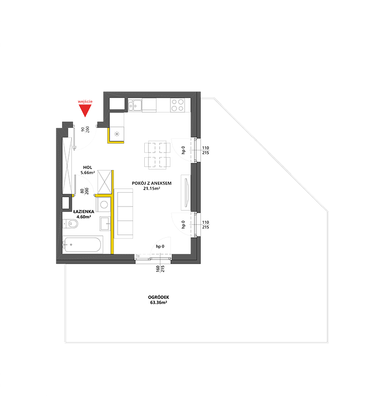 1 комната · 31,4 m² · Этаж 0 · Квартира 3