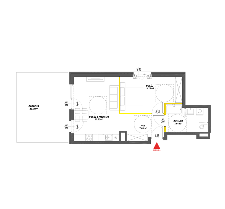 2 pokoje · 51,1 m² · Piętro 0 · Lokal 39
