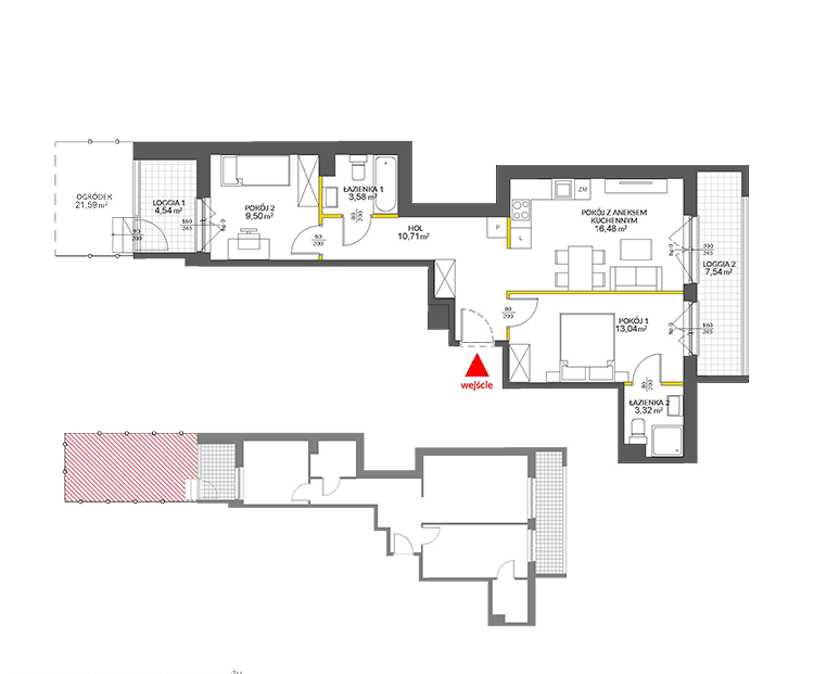 3 rooms · 59,7 m² · Floor 0 · Unit 125