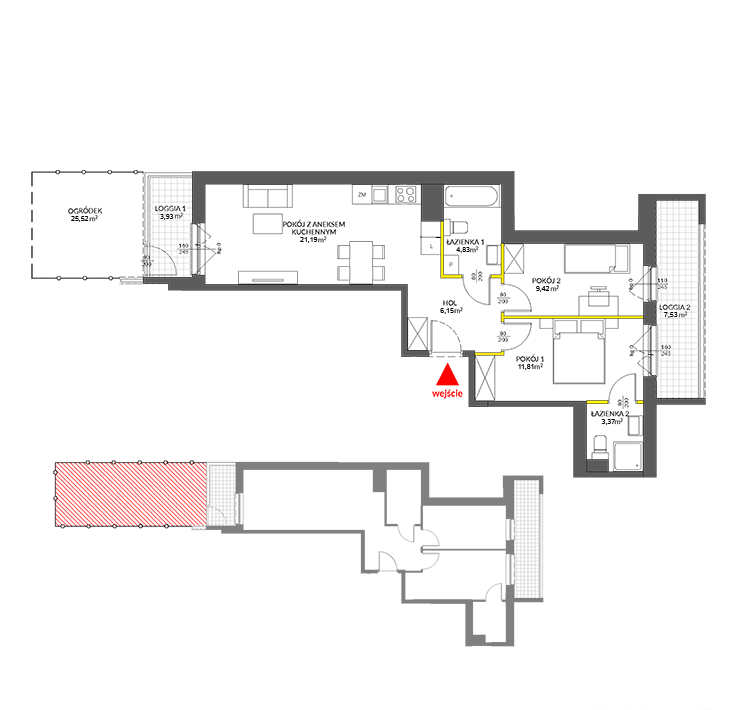 3 rooms · 58,1 m² · Floor 0 · Unit 227