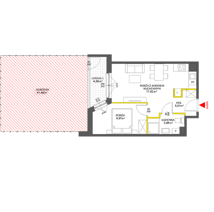 2 rooms · 38 m² · Floor 0 · Unit 246