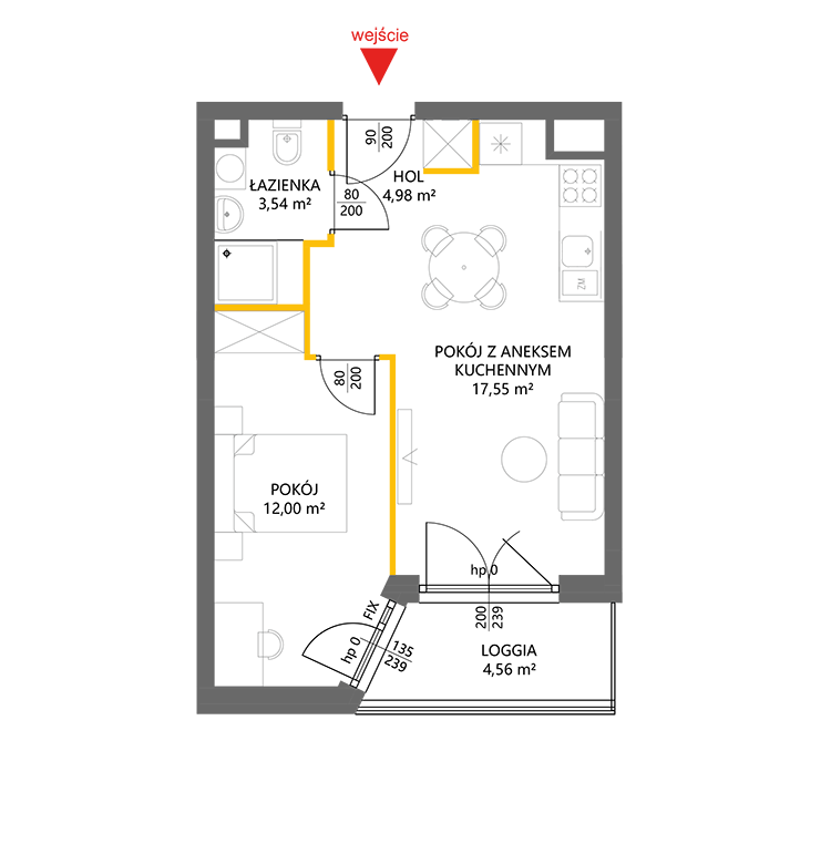 2 кімнат · 38,1 m² · Поверх 2 · Квартира 34