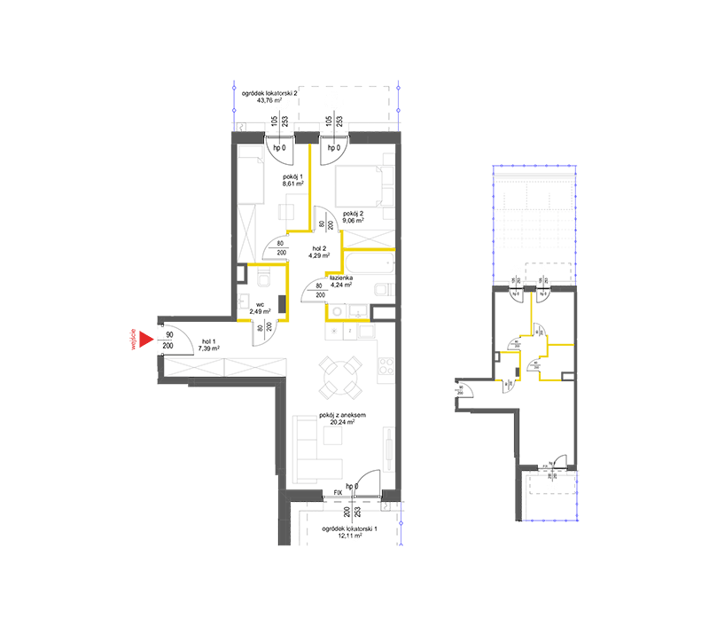 3 rooms · 56,3 m² · Floor 0 · Unit 10