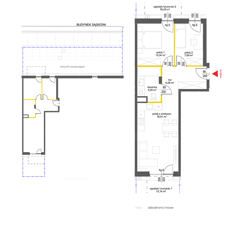 3 pokoje · 50,5 m² · Piętro 0 · Lokal 39