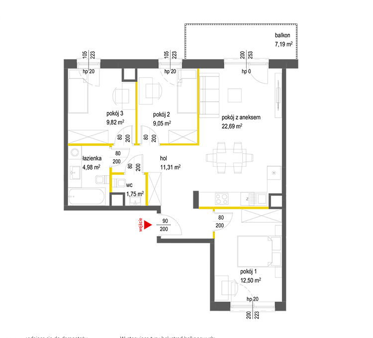 4 rooms · 72,1 m² · Floor 4 · Unit 35