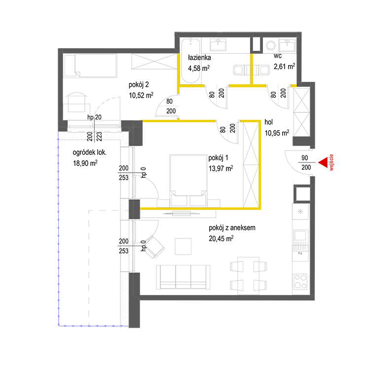 3 rooms · 63,1 m² · Floor 0 · Unit 66