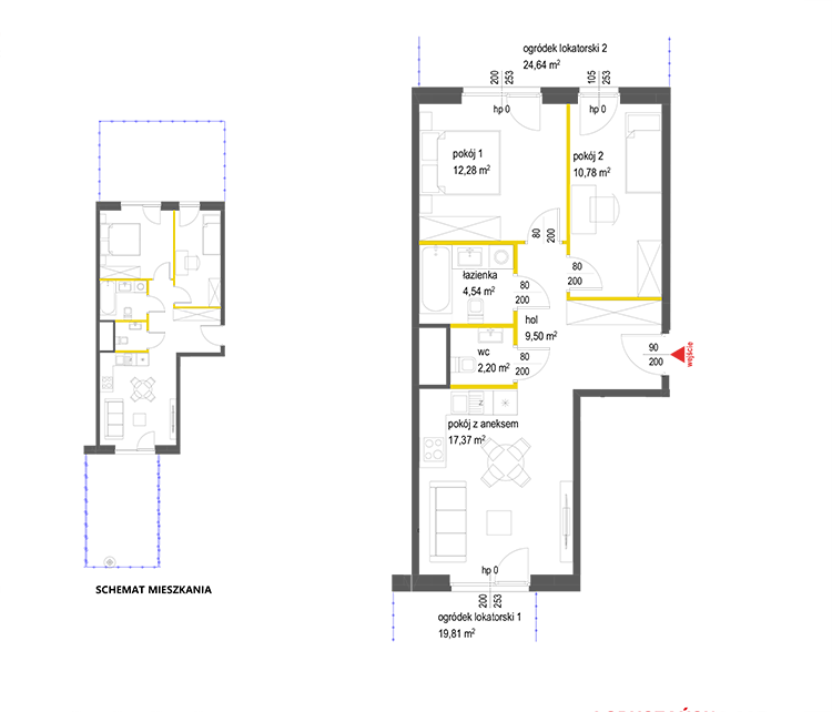 3 rooms · 56,7 m² · Floor 0 · Unit 87