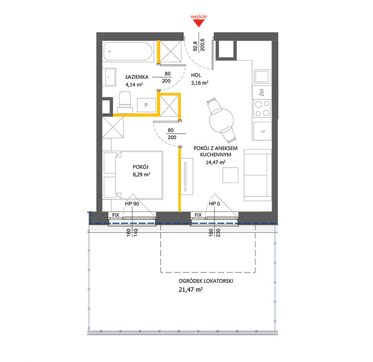 2 rooms · 30,1 m² · Floor 0 · Unit 7