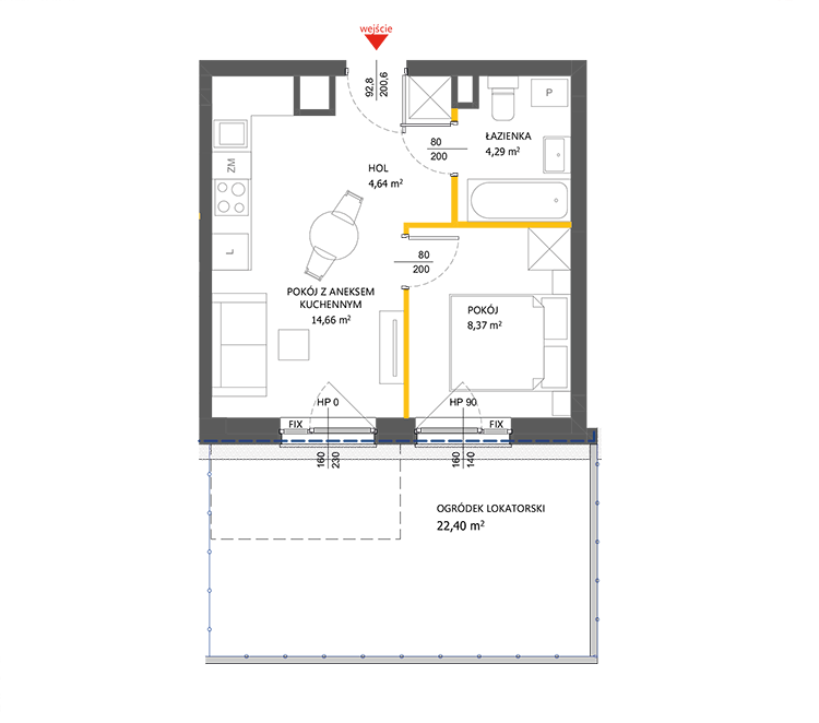 2 rooms · 32 m² · Floor 0 · Unit 87