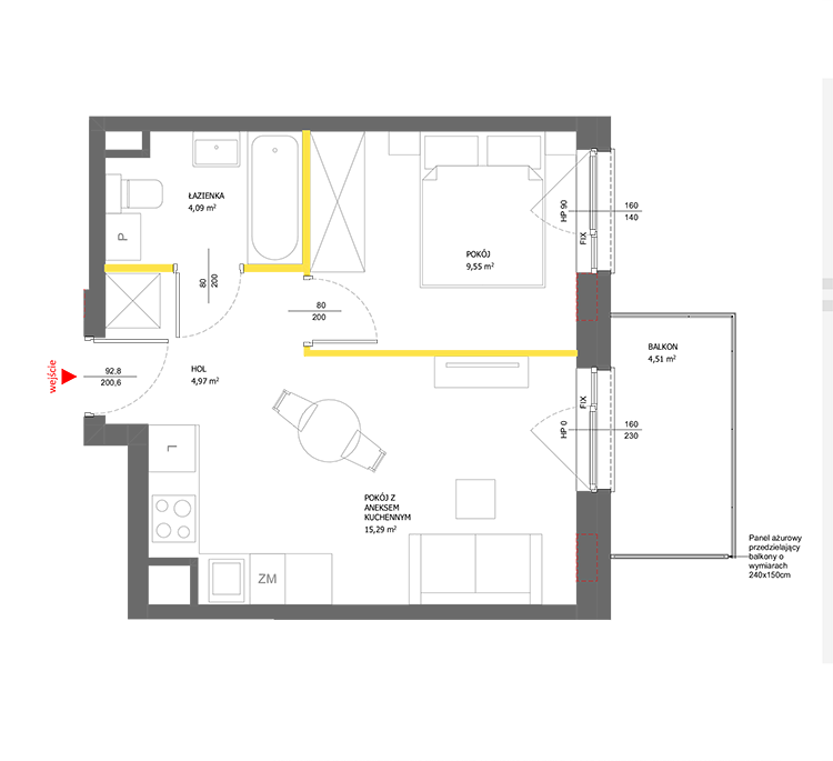 2 кімнат · 33,9 m² · Поверх 3 · Квартира 21