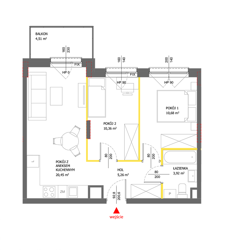 3 кімнат · 50,7 m² · Поверх 3 · Квартира 111