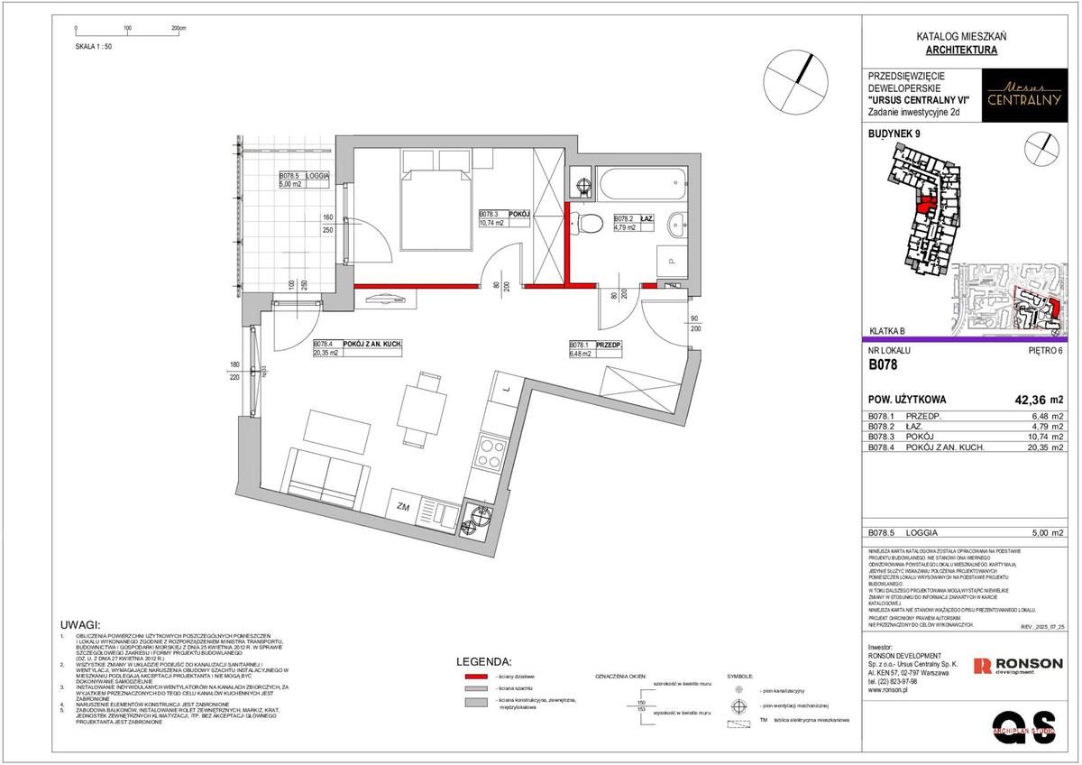 2 комнаты · 42,4 m² · Этаж 6 · Квартира B078