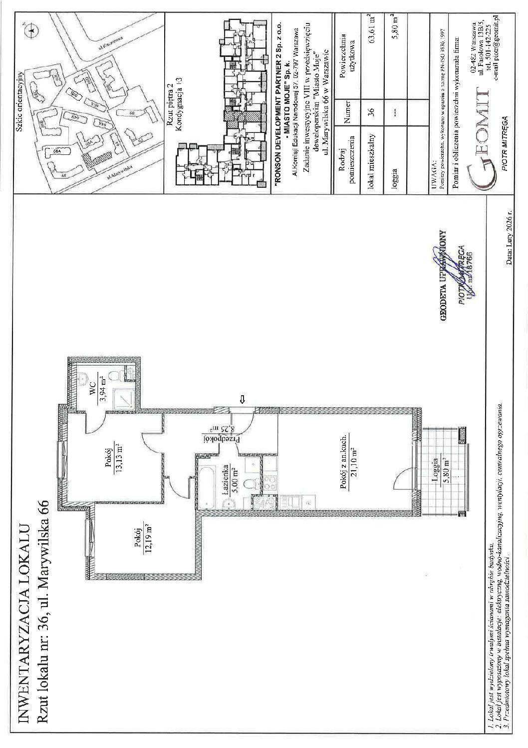3 комнаты · 63,6 m² · Этаж 2 · Квартира B036