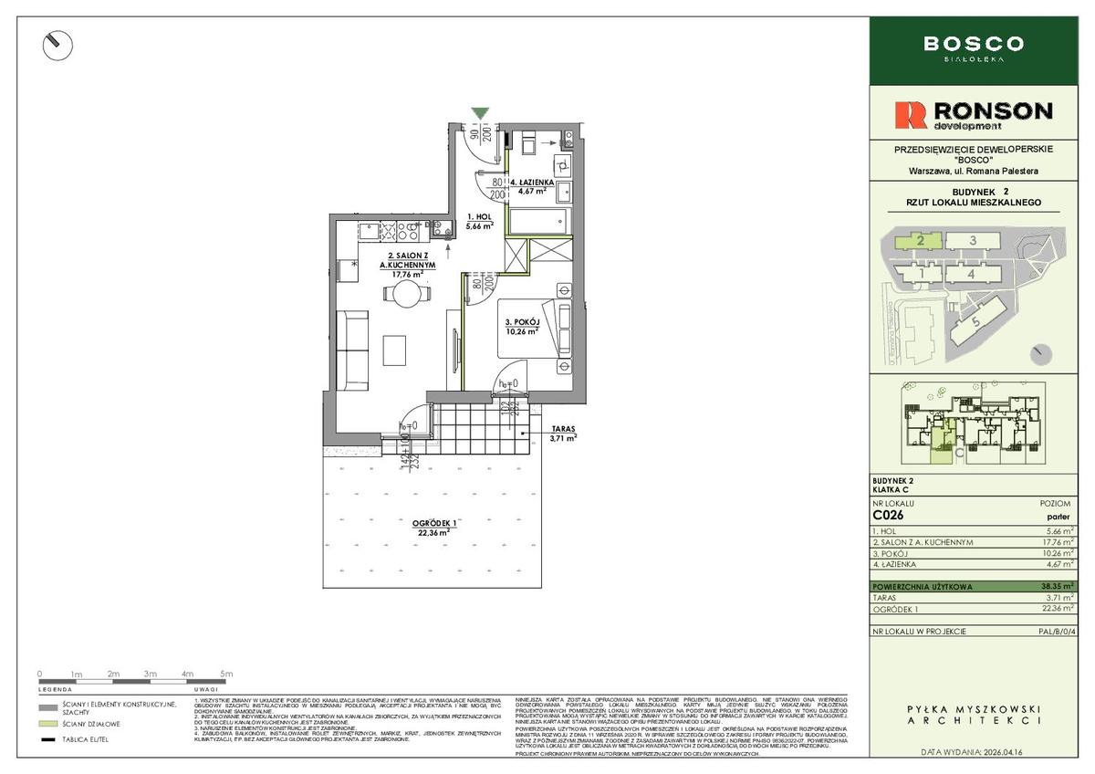 2 комнаты · 38,4 m² · Этаж 0 · Квартира C026